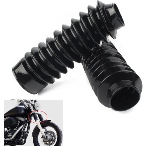 49mm Universal Motorcycle Front Fork Front Gaiters Gators Boot Shock Absorber For Harley Dyna Rubber Motorbike Accessories 2Pcs