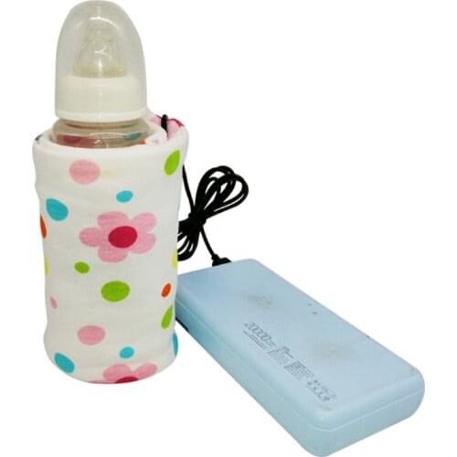 1PC Portable Outdoor USB Charging Newborn Bottle Warmer Infant Baby Milk Feeding Bottle Heated Cover Nursing Insulated Bag