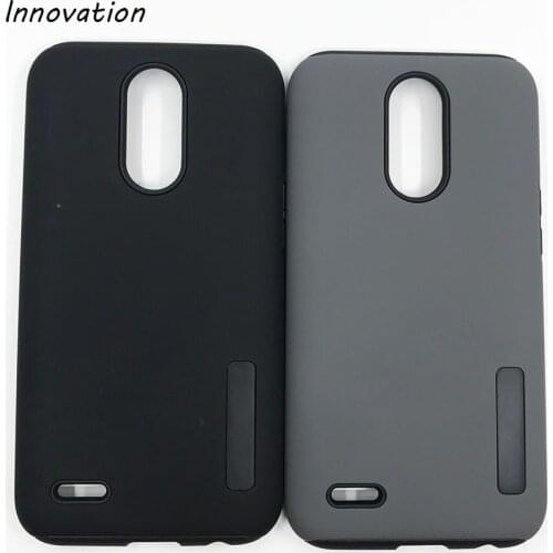 2 in 1 Shockproof Phone Cases For LG K10 2017 Simple Coque PC + TPU Hybrid Protect Back Cover For LG K10 2017 Matte Frosted Case