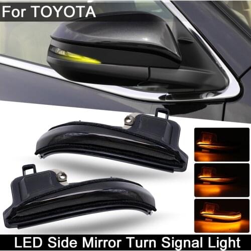 2X For Toyota Tacoma MK3 Highlander MK4 Alphard RAV4 Lexus LM Smoked Lens LED Side Mirror Blinker Light Dynamic Turn Signal Lamp