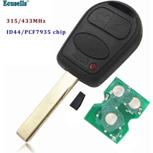 3 Buttons Remote Key 315MHZ OR 433MHz ID44 Chip Inside for Land Rover Range Rover L322 VOGUE HSE uncut HU92 blade