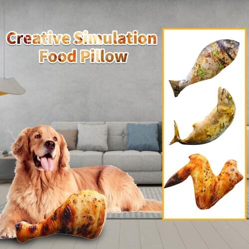 3D Simulation Food Shape Plush Pillow Creative Chicken Sausage Plush Toys Stuffed Sofa Cushion Home Decor Funny Gifts for Kids#L