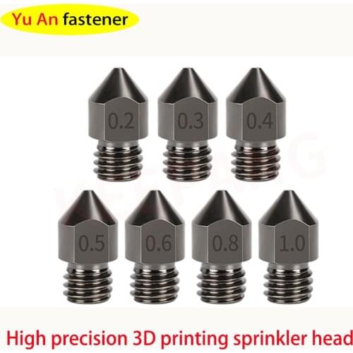 3D Printer Hardened Steel MK8 Volcano Nozzles All Metal Hot End Print Head for Ender 3 Anet A8 Makerbot Creality CR-10