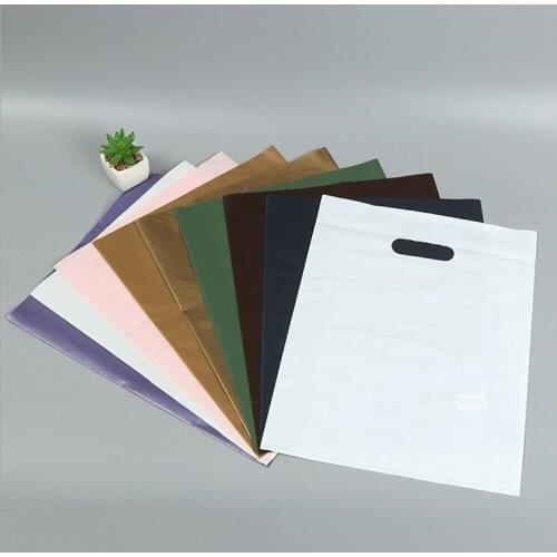 50Pcs/Lot Candy Bag Cookies Bags Christmas Gift Bag For Halloween Xmas Party Candy Food Packaging Plastic Handle Pouches Present