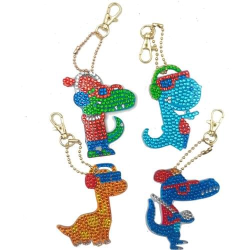 5D diamond painting cute animal DIY keychain diamond bag pendant jewelry mosaic home decoration pattern handmade new year