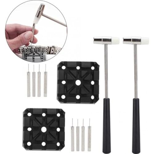 6 Pcs/set Watch Strap Adjuster Hammer Watchband Link Pin Remover Accessory Watch Repairing Tool Kit High cost performance Set