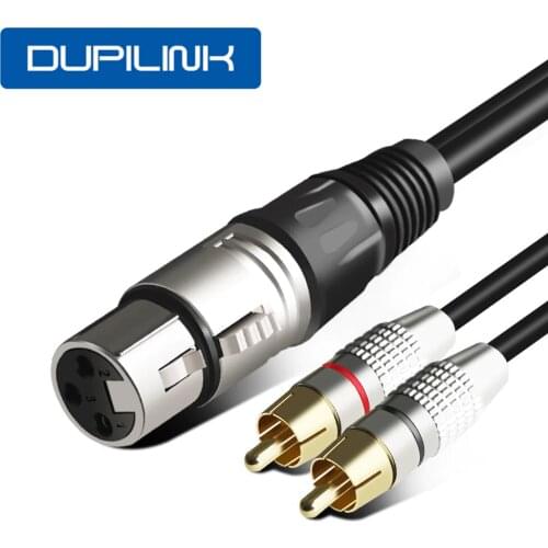 XLR to Dual RCA Audio Cable 2 RCA Male to XLR 3 Pin Female Cannon Amplifier Mixing Plug Cable 1m 1.5m 2m 3m 5m 8m Cannon cable