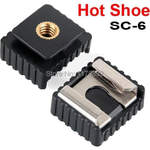 EMS Flash Hot Shoe Mount Adapte SC-6 Hot shoe Adapter for Canon 580EX II/580EX/550EX/540EZ/430EX II/430EX/420EZ/380EX