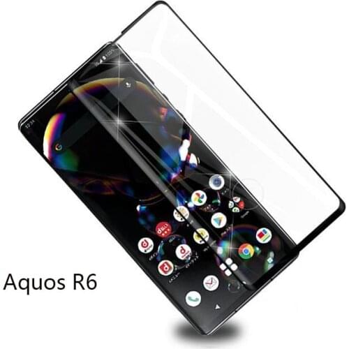 JGKK 3D Curved Edge Full Cover 9H Tempered Glass for Sharp Aquos R6 r6 Screen Protector for AQUOS R6 Glass Protective Cover Film
