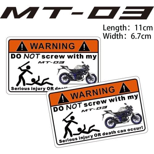 KODASKIN Motorcycle Cheap 2D Creative Warning Sticker Decal for YAMAHA MT-03
