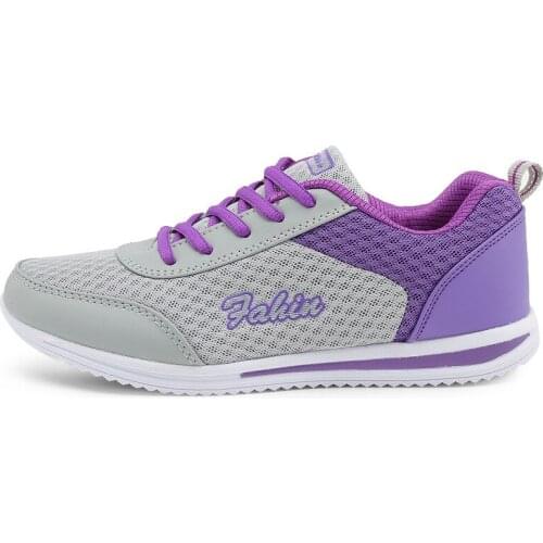 Women Shoes Summer Women Sneakers Femme Super Light Vulcanized Shoes Ladies Lace-Up Breathable Mesh Casual Flats Shoes QJ