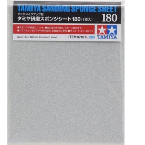 Tamiya 87161 Sanding Sponge Sheet #180 (114 x 140 x 5mm)