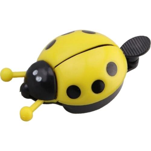 Cute Cartoon Ladybug Shaped Bike Bell Children Balance Car Bicycle Hand Press Small Bells Easy Operation Sports Bike