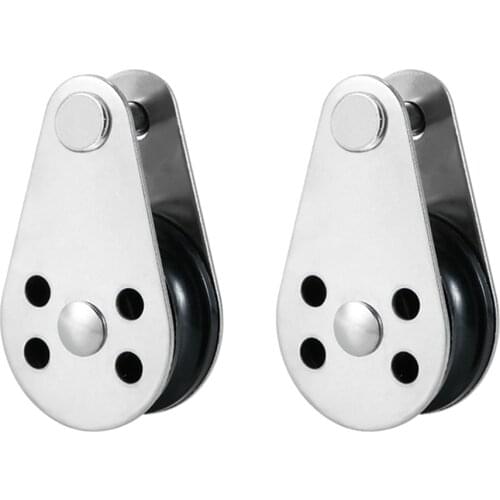 Marine 316 Stainless Steel Pulley Block Sailboat Kayak Anchor Trolley Boat