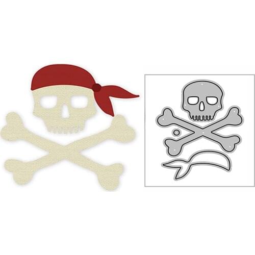 New Skull Crossbone Hair Towel Sign 2020 Metal Cutting Dies for DIY Scrapbooking and Card Making Decor Embossing Mold No Stamps