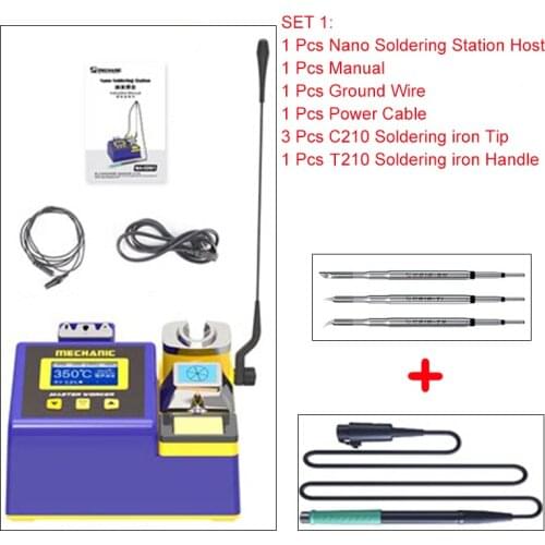 Mechanic MA-SD01 NANO Lead Free Soldering Station 1S Rapid Heating Welding Platform Kit for T210 T245 T115 Handle Iron Head Tool
