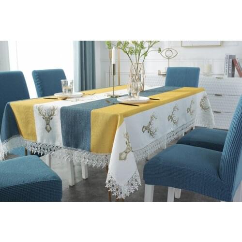 Nordic Tablecloth Cotton Linen Dining Table And Chair Cover Simple Tablecloth Dust Proof Table Cover coffee Dining Room Decor