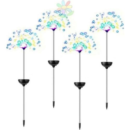 90-LED Solar Powered Outdoor Grass Globe Dandelion Lamp For Garden Lawn Landscape Lamp Holiday Light