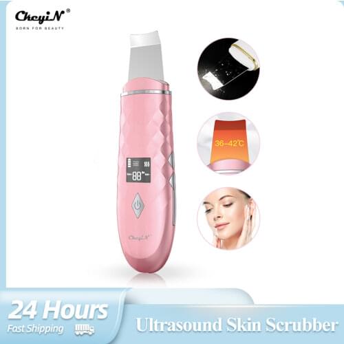 CkeyiN Ultrasound Peeling Skin Scrubber Deep Cleaning Face Blackhead Remover Acne Treatment Anti-Wrinkle Lift Beauty Massage