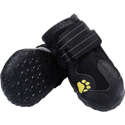 Pet Dog Outdoor Travel Waterproof Anti-Stain Rain Shoes Rubber Nonslip Boots For Dogs 4PCS/Set