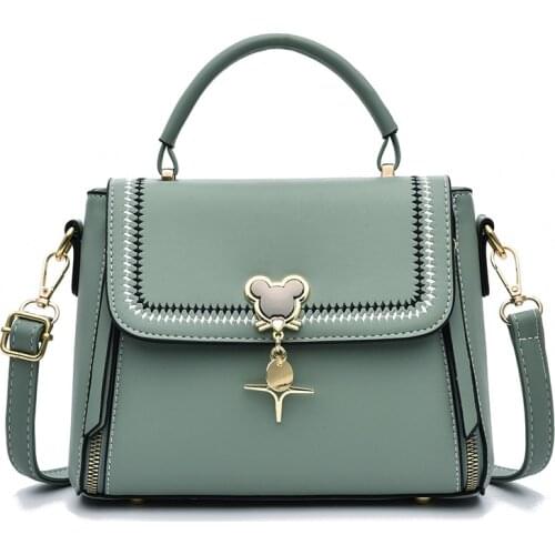 Woman bag 2021 new fashion solid color handbag cute sweet bag shoulder bag small square bag