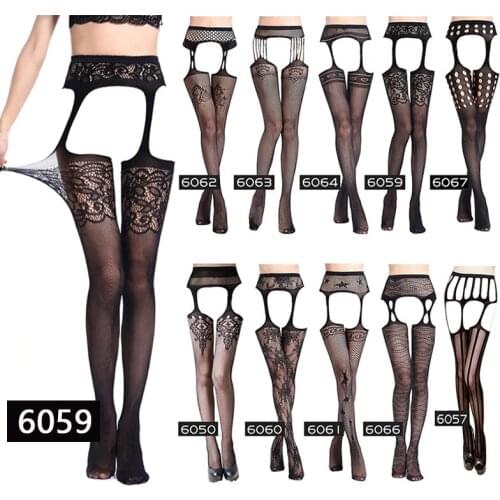 Women Sexy Lingerie Stockings Garter Belt Stripe Elastic Stockings Black Fishnet Stocking Thigh Sheer Tights Pantyhose dropship