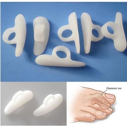 1Pair Unisex Hammer Silicone Toe Protection Bone Toe Ectropion Corrector Health Care Product File for Feet Valgus Adjuster