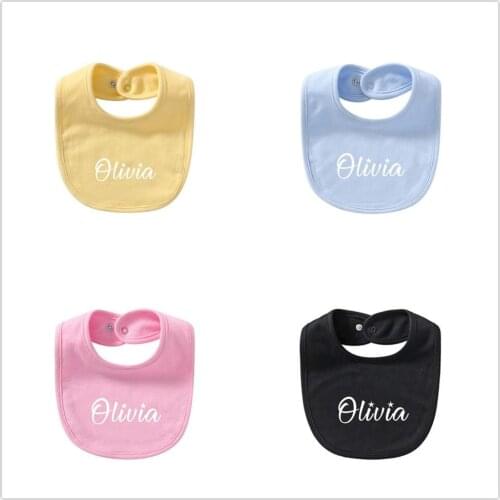 1pcs Personalized Name Newborn Baby Boys Girls Feeding Smock Baby Shower Gifts Baby Bibs Custom Baby Eating Accessory Baby Stuff