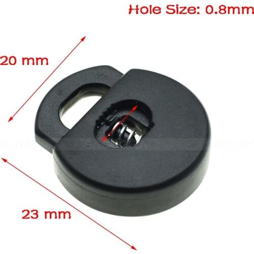 10pcs/pack Cord Lock Toggle Stopper Plastic Black For Garment Accessories Free Shipping