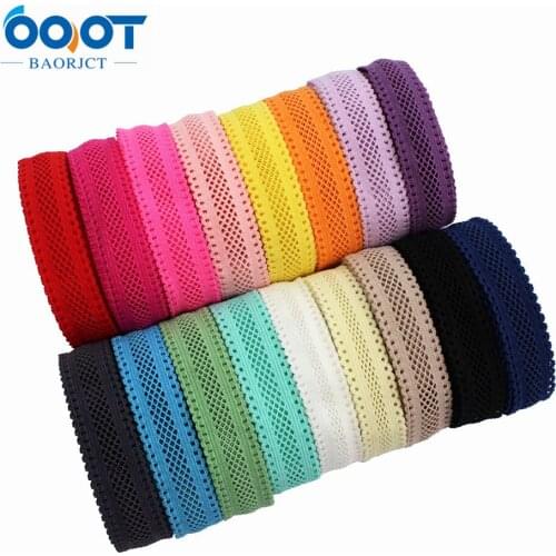16mm,10 yards Lace Elastic Foldover Elastics Stretch Hair Ties Headbands for Baby Girls Hair Bow E-20519-1201