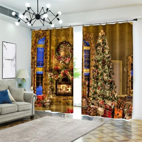 3D blackout Christmas gifts custom size hotel happy new year christmas gift 3D Christmas Mysterious style decoration