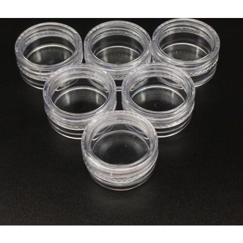 5pcs 2g 3g 5g 10g 15g 20g Portable Plastic Cosmetic Empty Jars Clear Bottles Eyeshadow Makeup Cream Lip Balm Container Pots