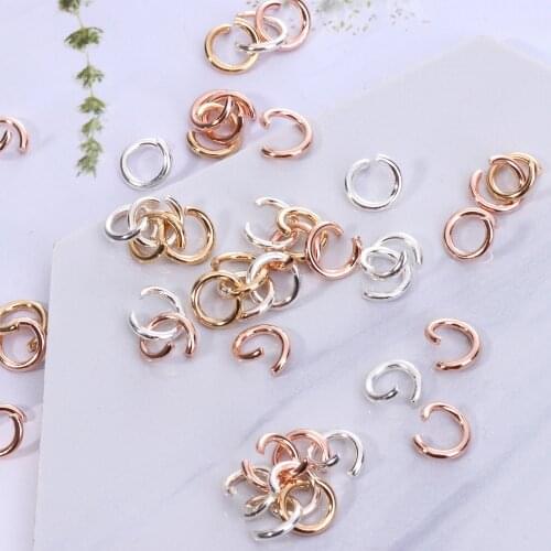 500Pcs/Bag Diy Accessories Manual Accessories Stainless Steel Split Ring Connection Open Circle Color Plating