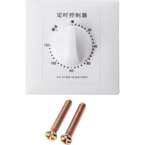 AC 220V Timer Switch Control Pump Mechanical Countdown Control Interruptor 30/60/120 Minutes