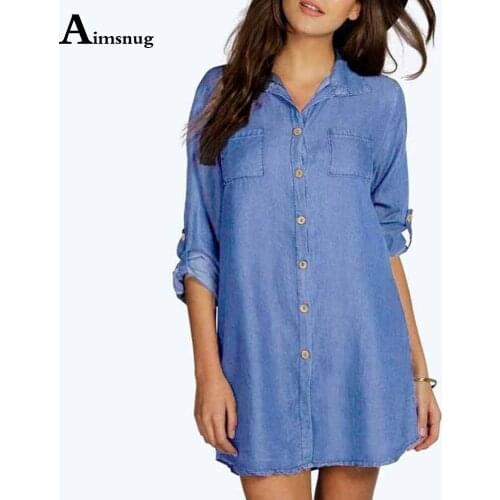 Женские джинсовые рубашки Aimsnug China At AliExpress