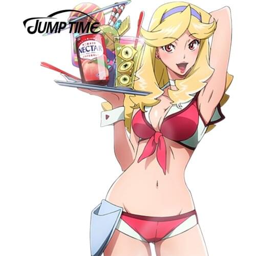 JumpTime 13cm x 9.7cm Car Stickers Anime Beauty Space Dandy Honey Vinyl Car Decal Window Wiper Decal Car Styling Accessories
