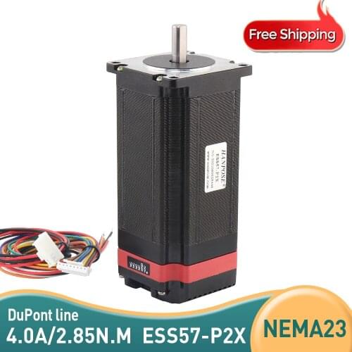 Free Shipping ESS57-P2X 100MM Drive servo motor integrated machine nema23 stepper motor 4.0A 2.85N.M 57 motor for CNC milling