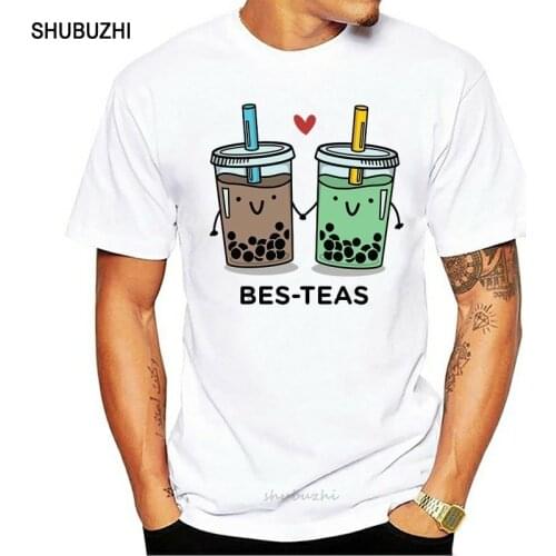 Brand men shirt Bes Teas Besties Best Friends Bubble Tea Boba Cute T Shirt