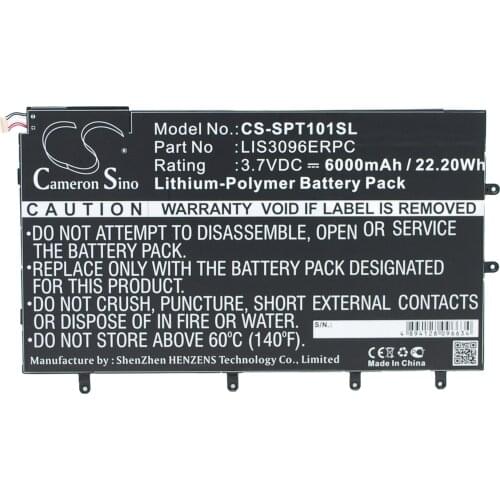 CameronSino for SONY Xperia Tablet Z 10.1" SGP321 SO-03E LIS3096ERPC battery