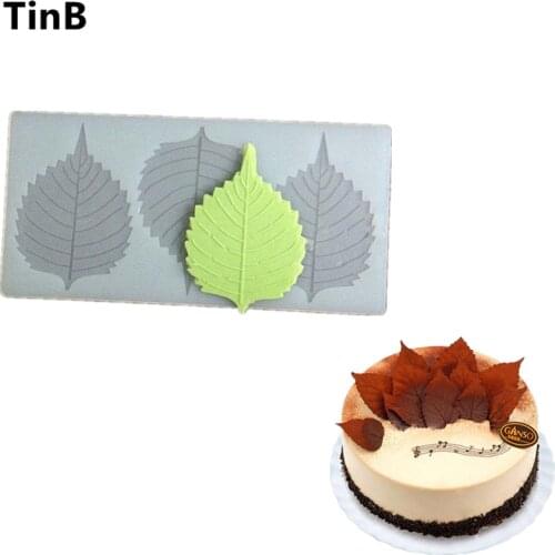 DIY 3D Leaves shape Silicone Chocolate Mold Bakeware Birthday Cake Cookie Decorating Tools Chocolate Mould Stencil Muffin Pan