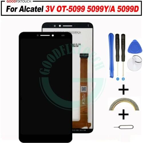 For Alcatel For Alcatel 3V OT-5099 5099Y 5099YA 5099D LCD Display Digitizer good Touch Screen Panel Assembly Replacement Parts