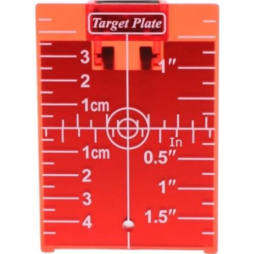 Magnetic Red Laser Target Board Plate for Rotary Cross Line Laser Level Distance Measure