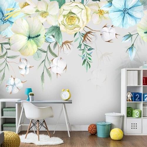Custom 3D Wall Mural Modern Plant Leaf Flower Photo Wallpaper Living Room TV Sofa Bedroom Background Wall Decor Papel De Parede