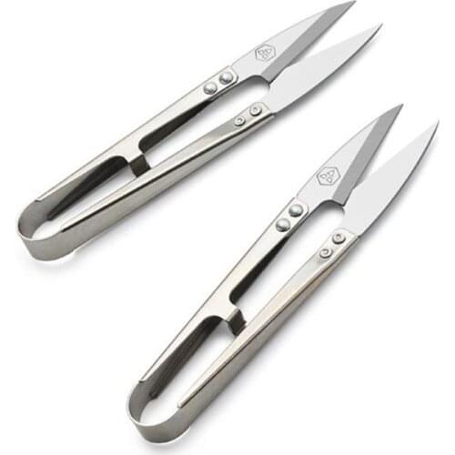 Stainless Steel Cutting Sewing Scissors Shears Cross Stitch Embroidery Tailors U Thread Scissors for Fabric DIY Supplies Tools