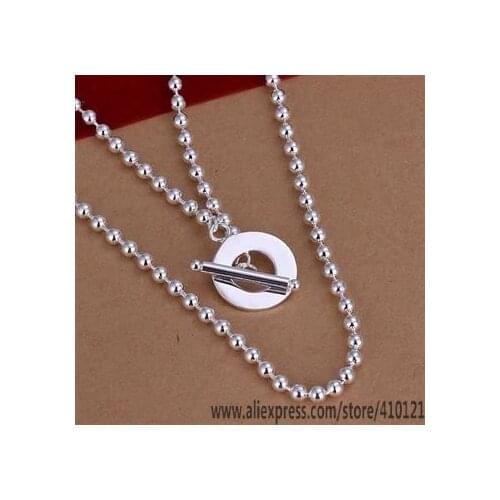 N154 Lucky Charm Silver Color Pendants For Women Jewelry Necklace Women Accessories Fashion Bean Chain Necklace /dfvalxca Hs