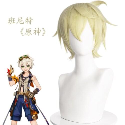 Cosplay Bennett Short Wig Grey Gold Wig Cosplay Anime Cosplay Wigs Heat Resistant Synthetic Wigs Halloween