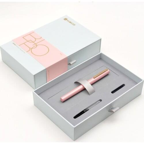 KACOGREEN Brio Fountain Pen Metal Brass Stylus Gold-Plated Nib Ink Absorber Ink Sac Dual-Use Student Practice Office Stationery