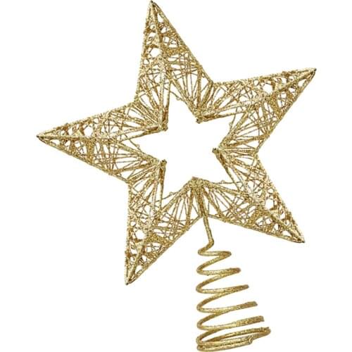 Christmas Tree-top Star Christmas Tree Adornment Five-pointed Star Iron Art Durable Exquisite Ornament Decoration Diplomatic