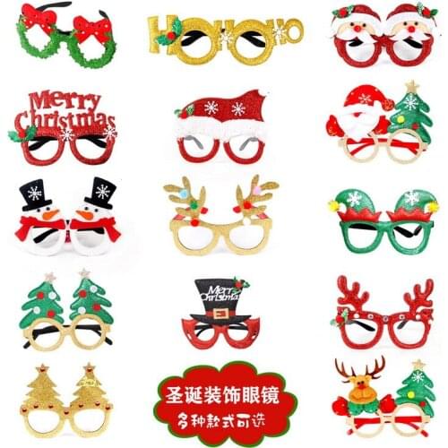 Adult Childrens Christmas Decorative Glasses Christmas Gifts Holiday Supplies Party Creative Eyeglasses Frame Decor Wholesale