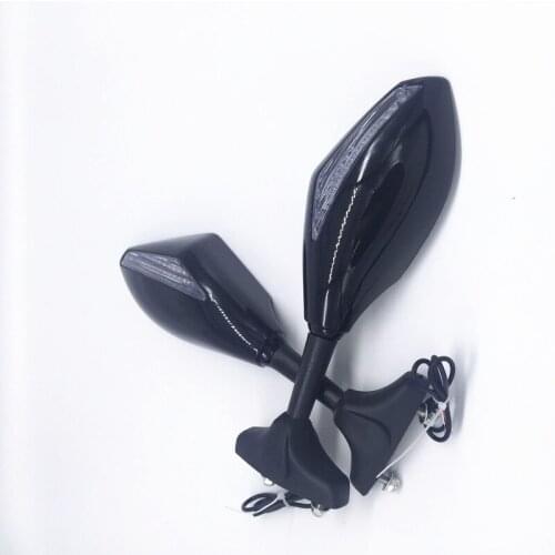 MOTORCYCLE LED TURN SIGNALS INTEGRATED INDICATOR REARVIEW RACING MIRRORS CLEAR FOR HONDA For KAWASAKI ETC